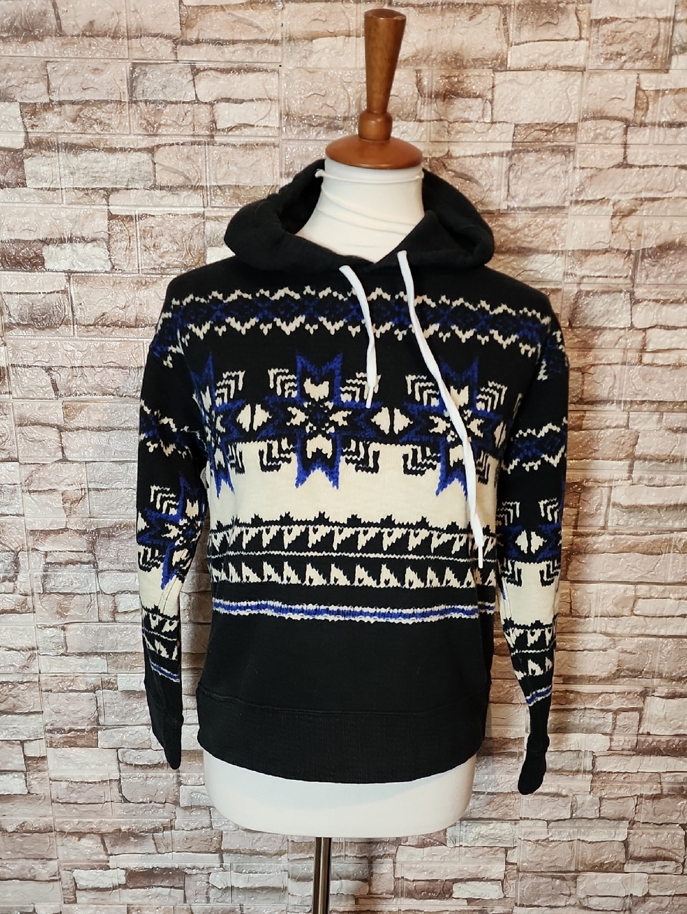Polo by Ralph Lauren Black Blue & White Sweater